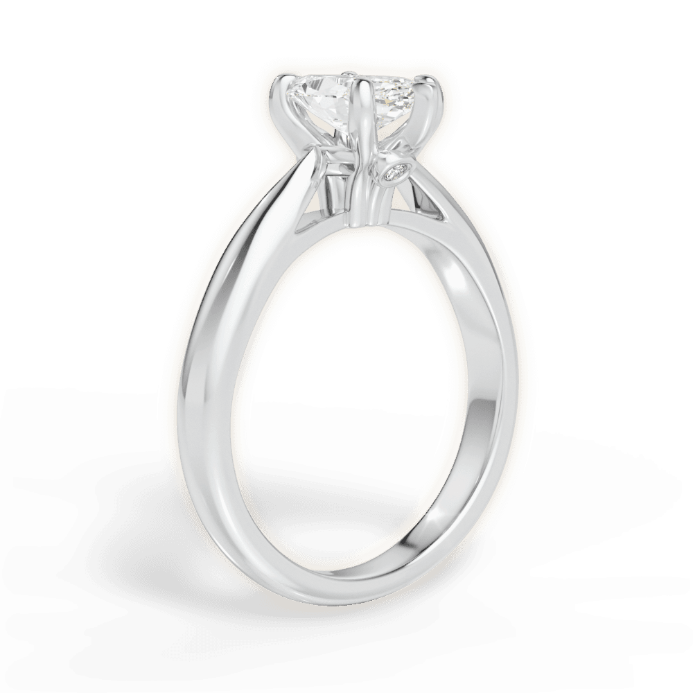 Beverly Marquise Cut Lab Grown Diamond 18Kt White Gold Engagement Ring - View 2