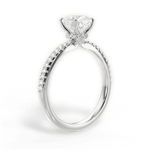 Giselle Cushion Cut Lab Grown Diamond 14Kt White Gold Engagement Ring - View 2