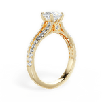 Kendra Round Cut Lab Grown Diamond 18Kt Yellow Gold Engagement Ring - View 4