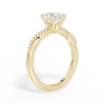 Charlotte Asscher Cut Lab Grown Diamond 18Kt Yellow Gold Engagement Ring - View 2