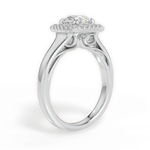 Jasmin Round Cut Lab Grown Diamond 18Kt White Gold Engagement Ring - View 3
