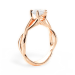 Aubrey Pear Cut Lab Grown Diamond 18Kt Rose Gold Engagement Ring - View 3