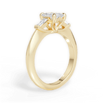 Emily Emerald Cut Lab Grown Diamond 18Kt Yellow Gold Engagement Ring - View 2