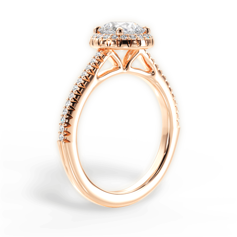 Jenny Round Cut Lab Grown Diamond 18Kt Rose Gold Engagement Ring - View 4