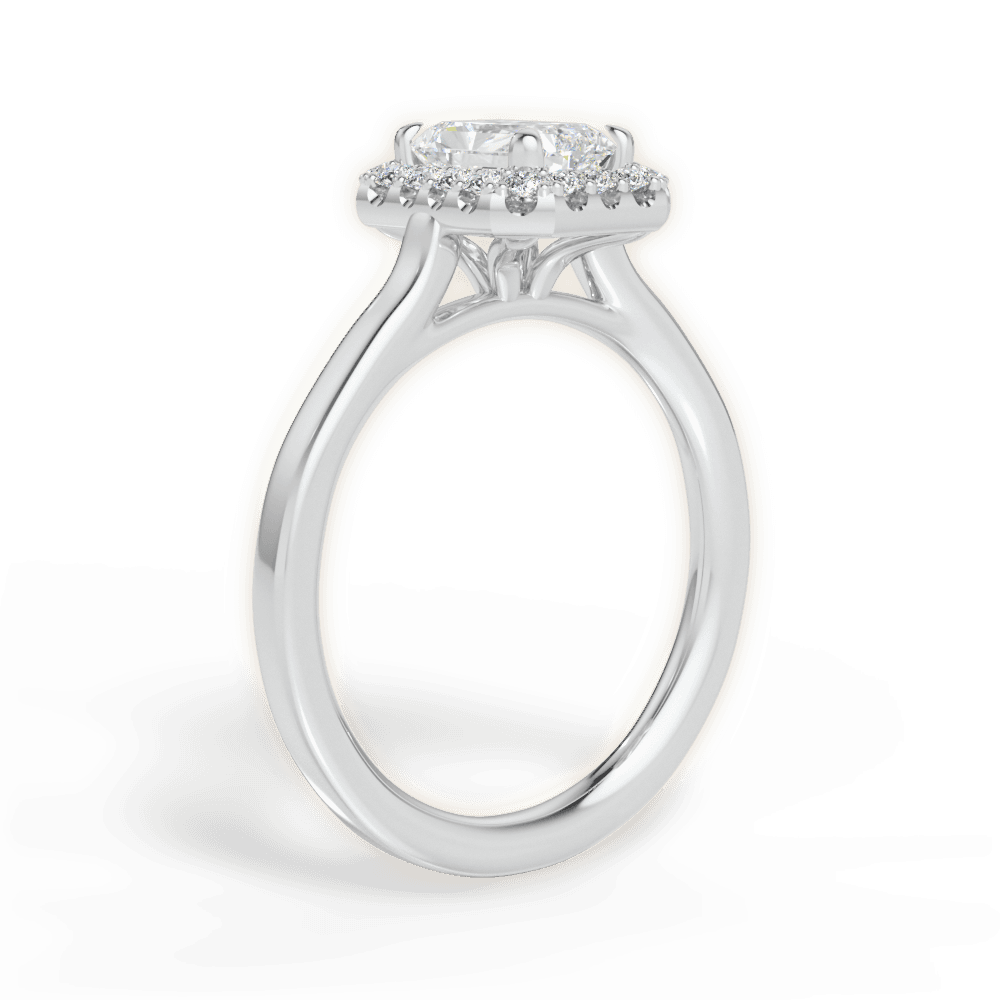 Fiona Radiant Cut Lab Grown Diamond Platinum Engagement Ring - View 4