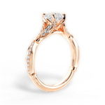 Geraldine Asscher Cut Lab Grown Diamond 18Kt Rose Gold Engagement Ring - View 4
