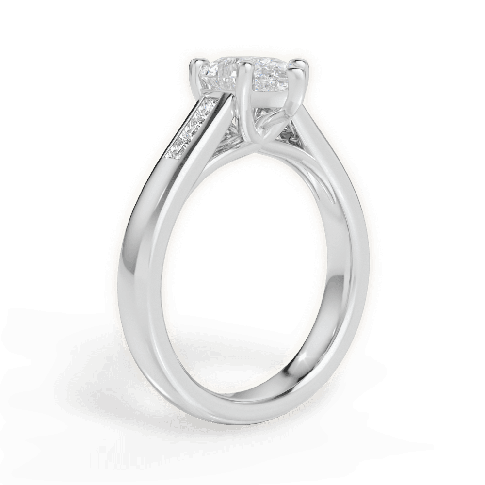 Brittany Pear Cut Lab Grown Diamond 14Kt White Gold Engagement Ring - View 2