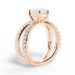 Lauren Radiant Cut Lab Grown Diamond 18Kt Rose Gold Engagement Ring - View 4