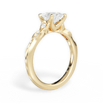 Cassie Princess Cut Lab Grown Diamond 18Kt Yellow Gold Engagement Ring - View 3