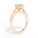 Courtney Heart Cut Lab Grown Diamond 18Kt Rose Gold Engagement Ring - View 2