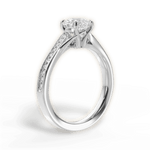 Elise Round Cut Lab Grown Diamond Platinum Engagement Ring - View 4