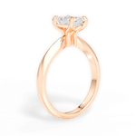 Beth Radiant Cut Lab Grown Diamond 18Kt Rose Gold Engagement Ring - View 2