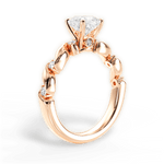 Emma Cushion Cut Lab Grown Diamond 18Kt Rose Gold Engagement Ring - View 3
