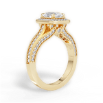 Lillian Oval Cut Lab Grown Diamond 18Kt Yellow Gold Engagement Ring - View 4