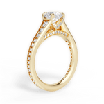 Leslie Round Cut Lab Grown Diamond 18Kt Yellow Gold Engagement Ring - View 2