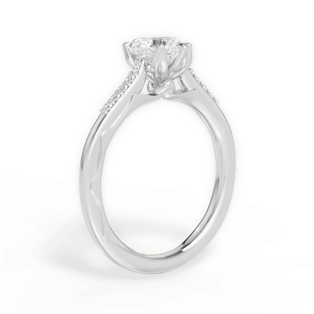 Christina Heart Cut Lab Grown Diamond Platinum Engagement Ring - View 3