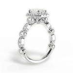 Irene Emerald Cut Lab Grown Diamond 18Kt White Gold Engagement Ring - View 4