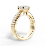 Kayla Asscher Cut Lab Grown Diamond 18Kt Yellow Gold Engagement Ring - View 3