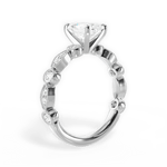 Edith Radiant Cut Lab Grown Diamond Platinum Engagement Ring - View 3
