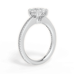 Janet Princess Cut Lab Grown Diamond 18Kt White Gold Engagement Ring - View 3