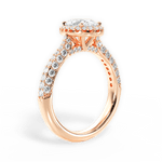 Lucy Oval Cut Lab Grown Diamond 18Kt Rose Gold Engagement Ring - View 4