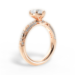 Gloria Heart Cut Lab Grown Diamond 18Kt Rose Gold Engagement Ring - View 4