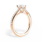 Joan Pear Cut Lab Grown Diamond 18Kt Rose Gold Engagement Ring - View 4