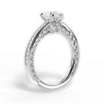 Donna Heart Cut Lab Grown Diamond 18Kt White Gold Engagement Ring - View 4