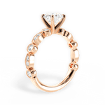 Edith Round Cut Lab Grown Diamond 18Kt Rose Gold Engagement Ring - View 4