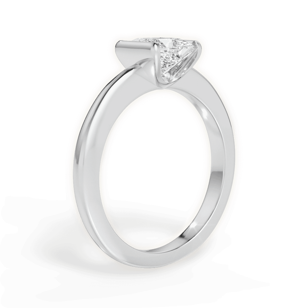 Bridget Princess Cut Lab Grown Diamond 18Kt White Gold Engagement Ring - View 3