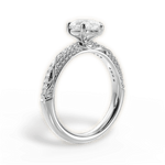 Gloria Pear Cut Lab Grown Diamond 18Kt White Gold Engagement Ring - View 3