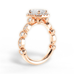 Irene Emerald Cut Lab Grown Diamond 18Kt Rose Gold Engagement Ring - View 3