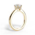 Brianna Round Cut Lab Grown Diamond 18Kt Yellow Gold Engagement Ring - View 3