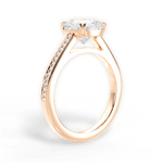 Denise Cushion Cut Lab Grown Diamond 18Kt Rose Gold Engagement Ring - View 4