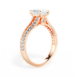 Kendra Radiant Cut Lab Grown Diamond 18Kt Rose Gold Engagement Ring - View 2