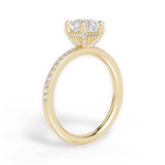 Janice Asscher Cut Lab Grown Diamond 18Kt Yellow Gold Engagement Ring - View 2