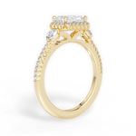 Kara Radiant Cut Lab Grown Diamond 18Kt Yellow Gold Engagement Ring - View 2