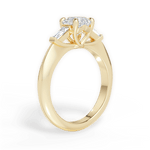 Emily Asscher Cut Lab Grown Diamond 18Kt Yellow Gold Engagement Ring - View 2