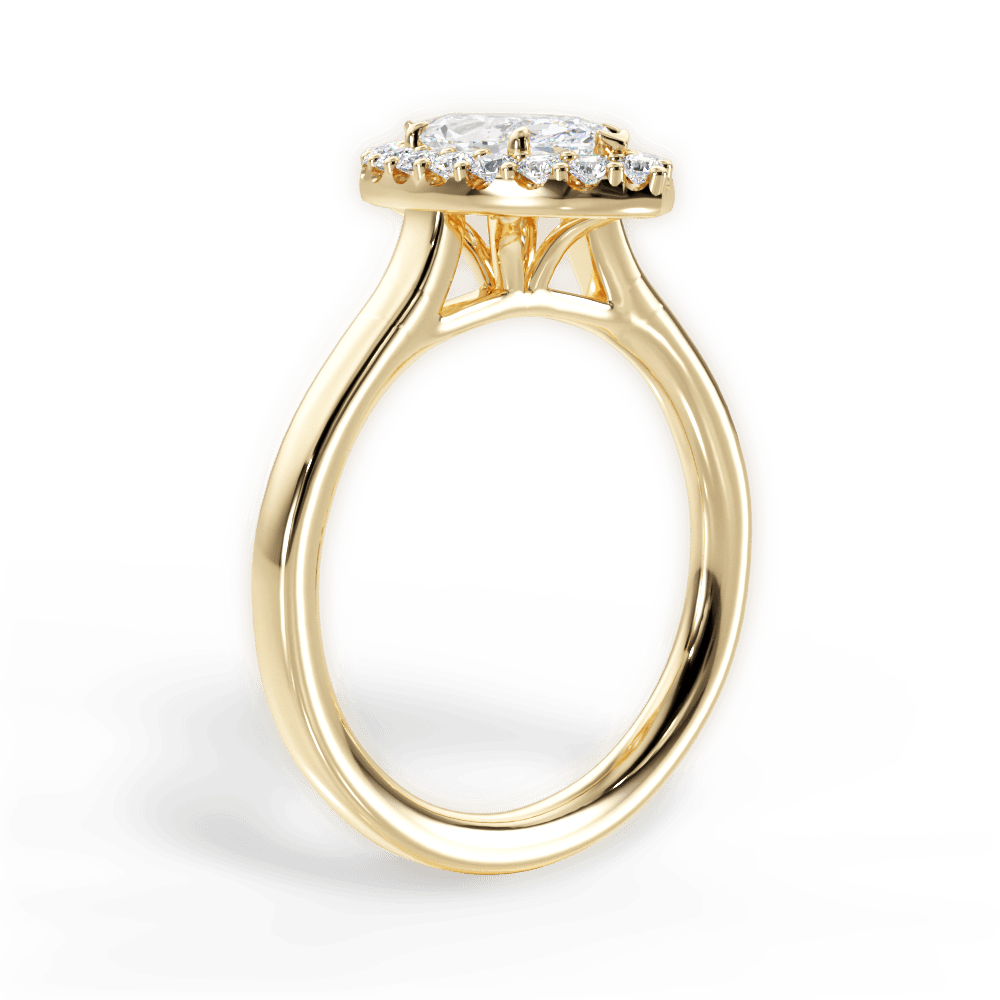 Fiona Marquise Cut Lab Grown Diamond 18Kt Yellow Gold Engagement Ring - View 2