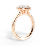 Fiona Marquise Cut Lab Grown Diamond 18Kt Rose Gold Engagement Ring - View 4