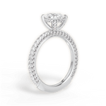 Madeline Oval Cut Lab Grown Diamond 14Kt White Gold Engagement Ring - View 2