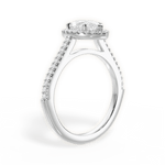 Jeanne Pear Cut Lab Grown Diamond 14Kt White Gold Engagement Ring - View 4