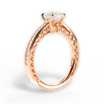 Donna Cushion Cut Lab Grown Diamond 18Kt Rose Gold Engagement Ring - View 2