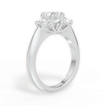 Dorothy Heart Cut Lab Grown Diamond 14Kt White Gold Engagement Ring - View 4