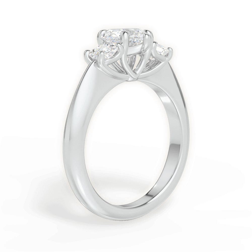 Dorothy Heart Cut Lab Grown Diamond Platinum Engagement Ring - View 4