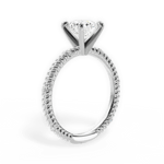Chloe Round Cut Lab Grown Diamond 18Kt White Gold Engagement Ring - View 4