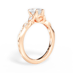 Cassie Heart Cut Lab Grown Diamond 18Kt Rose Gold Engagement Ring - View 3