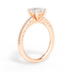 Caroline Princess Cut Lab Grown Diamond 18Kt Rose Gold Engagement Ring - View 4
