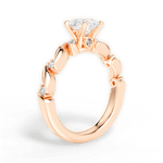 Emma Oval Cut Lab Grown Diamond 18Kt Rose Gold Engagement Ring - View 3