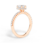 Isabella Heart Cut Lab Grown Diamond 18Kt Rose Gold Engagement Ring - View 4